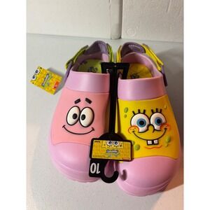 Ground Up Spongebob Squarepants Patrick Star Spongebob‎ Clogs Size 10 Multi NEW